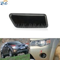 ZUK Unpainted Car Front Headlamp Washer Nozzle Cover Headlight Water Sprayer Jet Cap For Mitsubishi Outlander EX MK2 2006 2010