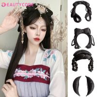 Chinese Hair Chignon Synthetic Fake Bun Ancient Band Hanfu Wig 5.0