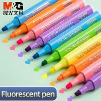 M G highlighter pen set pastel fluorescent markers textbook learning mark school supplies Drawing visible Ink Pen Education Toys