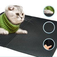 Cat Litter Mat Waterproof EVA Double Layer Folden Pad Cat Litter Mat Trapping Litter Box Mats Pad For Cats Accessories