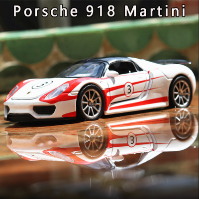 ใหม่132 Porsche Martini Super Car รุ่น Alloy Die Cast ของเล่นจำลองยานพาหนะดึงกลับเด็กของขวัญสำหรับเด็ก
