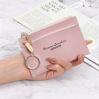 Dompet Mini Fashion 2022 Dompet Tempat Multi Kartu Kredit Ritsleting Fungsi PU Casing Organiser Ultra-tipis Dompet Koin Wanita Siswa