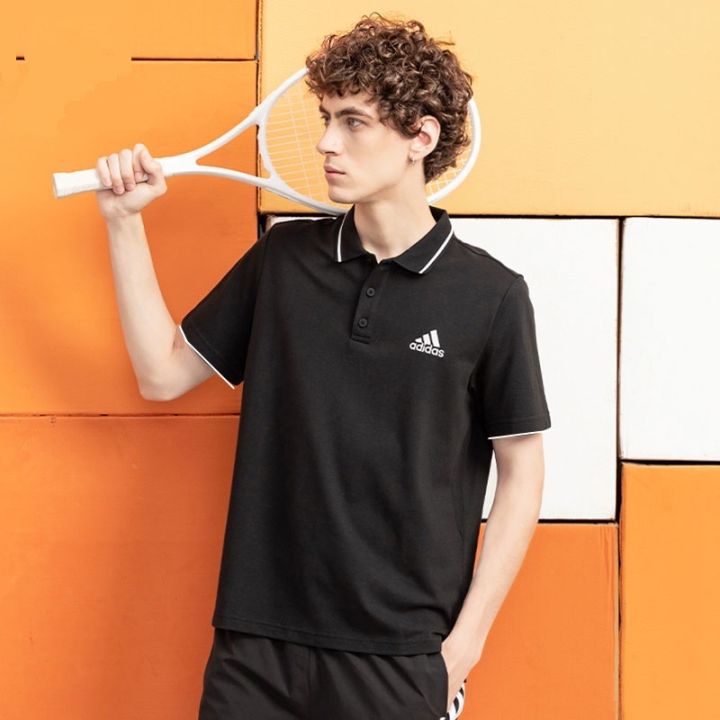 Simple Men's Drifit Adidas Polo Shirt Korea Fashion Men's Casual ...