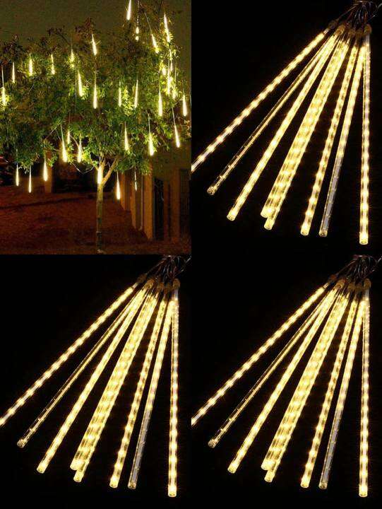 MZ wise ( SET OF 3 ) 30CM /LED Meteor Shower Christmas Lights 8 Tubes