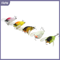 【RAI】 1PC cicada เบสแมลงตกปลาเหยื่อ4cm Crank เหยื่อลอย