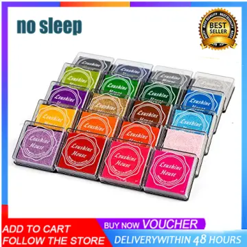 12 Colors Rainbow Multi Color Craft Ink Pad Stamps Partner DIY Color,Washable Finger Ink Stamp Pads for Kids, Paper, Wood Fabric,Scrapbook, Painting