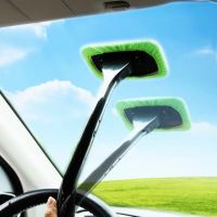 ✢♂♀ Car Windshield Cleaner Brush Kit Long Handle Microfiber Glass Wiper Auto Interior Portable Cleaning Wash Brushes Car Accessories