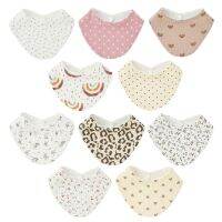 【CW】 D7YD Baby Teething Bib Newborn Feeding Bandana Burp Side Soft Infant Boy