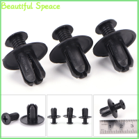 Beautiful 50pcs 8mm Auto bumper Fender Retainer ดันคลิปพลาสติกสีดำยึด