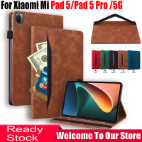 Xiaomi Pad 5 Pro 11.0 "2021สไตล์ธุรกิจกระเป๋าสตางค์ขาตั้งเคสแท็บเล็ต Xiaomi Mi Pad5เคสหนัง PU แบบพับ