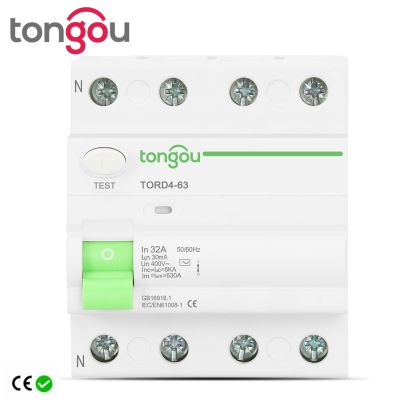 【LZ】❁☫  TONGOU-interruptor atual residual eletromagnético RCCB tipo da C.A. ELCB 4 Pólo 16A 25A 40A 63A RCD 30mA 100mA 300mA