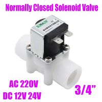 ❄✕ 3/4 quot; 12V 24V 220V Plastic Solenoid Valve PP N/C Magnetic Washing Machine Dispenser Water Pneumatic Pressure Controller Switch