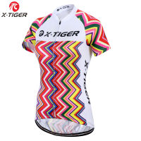 X-Tiger ผู้หญิงเสื้อผ้าสำหรับขี่จักรยานฤดูร้อน100% โพลีเอสเตอร์ Mountain ปั่นจักรยายเสื้อผ้าจักรยานเสื้อผ้า Ropa Ciclismo เสื้อเจอร์ซีย์นักปั่น