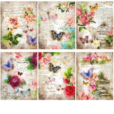 Panalisacraft 19 Styles Vintage classic paper stickers Scrapbooking paper pieces pack handmade craft paper Background pad card  Scrapbooking