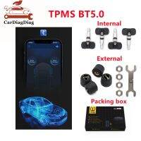 【LZ】 TPMS BT 5.0 Tires Pressure Monitor System 4 Car Internal/External Sensor Works on Android/ iOS Mobile Phone App Display