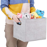 1Pc Cube Canvas Fabric Storage Basket Clothes Folding Storage Box For Nursery Underwear Toy Organizer Laundry Basket With Handle