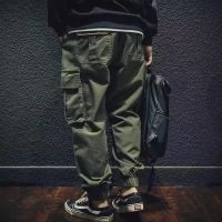 【Ready】? Overs mens autumn large size -r multi-pocket leg casl ps street -mat assault long ps