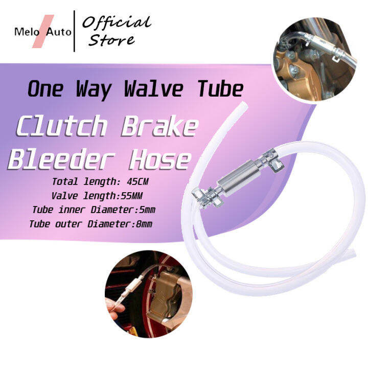 Universal Clutch Brake Bleeder Hose One Way Valve Rubber Tube Bleeding Tool Kit Motorcycle Car