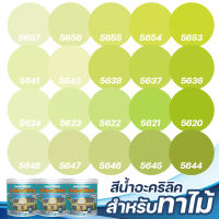 TOA ซุปเปอร์ชิลด์ ทิมเบอร์ชิลด์ ชนิดเนียน สีเขียวอ่อน (1ลิตร) สีทาผนังไม้ ผนังไม้ สีทาไม้