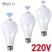 ◐☃☫ MunLii 220V E27 PIR Motion Sensor Lamp 12W 15W 18W LED Bulb with Motion Sensor Infrared Radiation Motion Detector night light