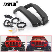 AXSPEED ไนลอน Fender Flares ล้อคิ้ว LED Light &amp; สำหรับ Axial SCX10 III AXI03007 JEEP Wrangler 110 RC Crawler รถ