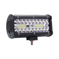 400W 7นิ้ว Triplex Work Light รถยนต์ LED Light Bar Single Strip Light Spot D