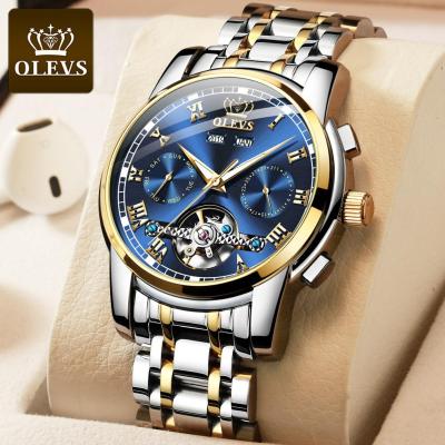 OLEVS นาฬิกาผู้ชายที่มีคุณภาพสูงนำเข้านาฬิกาจักรกลปฏิทินกันน้ำมัลติฟังก์ชั่ธุรกิจนาฬิกาข้อมือ