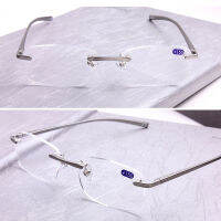 แว่นตาอ่านหนังสือสำหรับผู้หญิงแมกนีเซียมอลูมิเนียม Rimless กรอบแว่นตา Ultralight Hyperopia แว่นตาองศา Plus + 1.0ถึง + 3.5