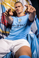 โปสเตอร์ Erling Haaland เออร์ลิง ฮาแลนด์ แมนเชสเตอร์ซิตี Manchester City Man City แมนซิตี้ Champions แชมป์ ตกแต่งผนังบ้าน แต่งห้อง แต่งร้าน บาร์ คาเฟ 77Poster