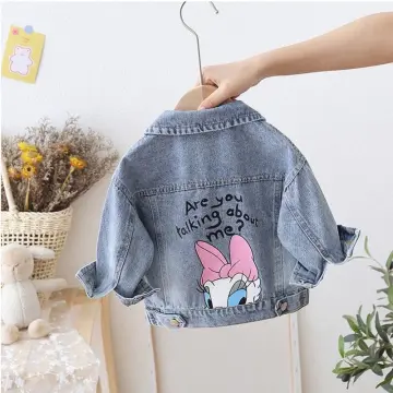 2-7t Floral Denim Jackets For Girls Toddler Kid Baby Girl Spring