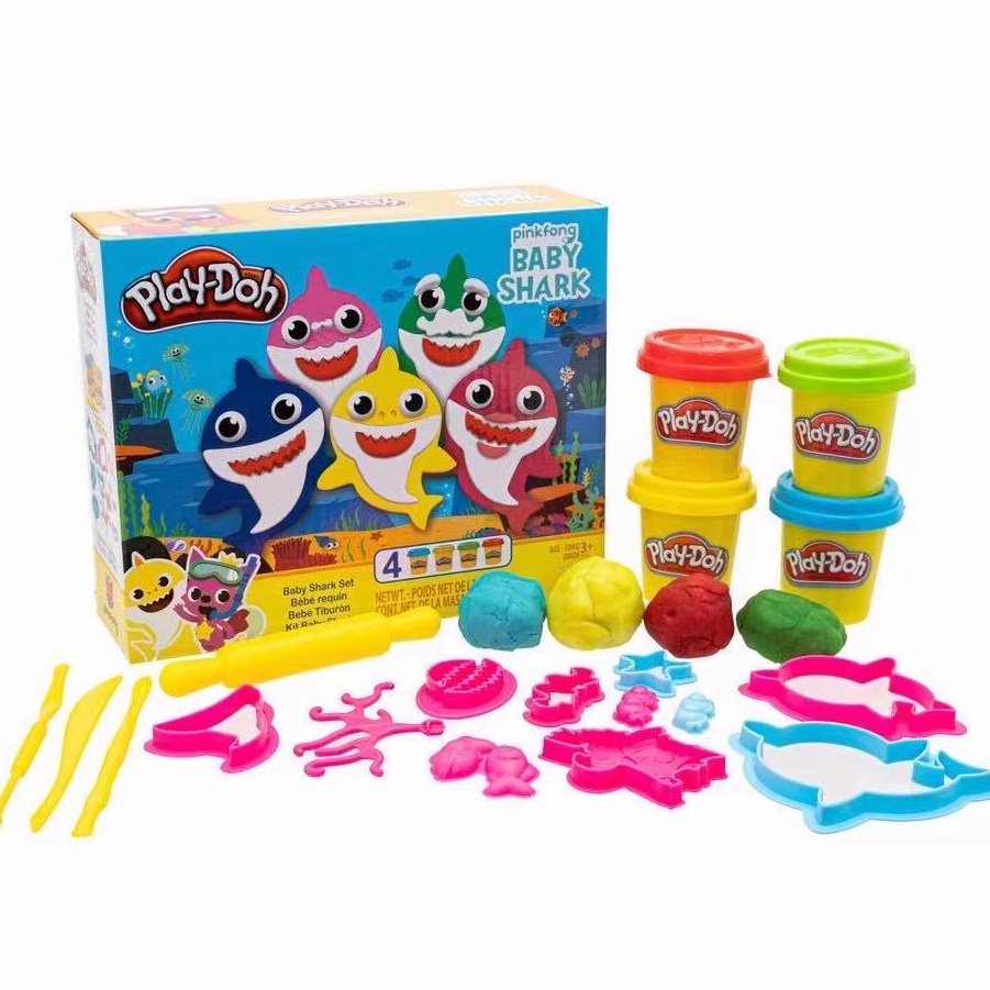 Play-Doh Pinkfong Baby Shark Set with 12 Non-Toxic Cans 