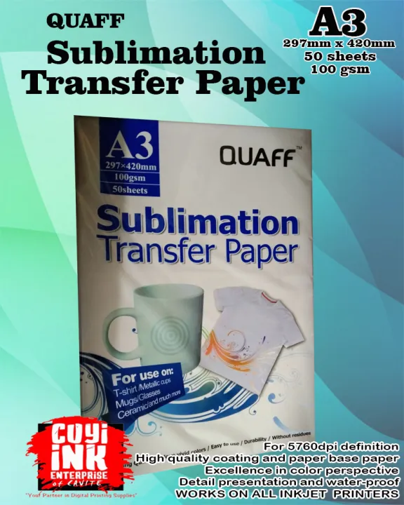 Sublimation Transfer Paper A3 (5 packs) Lazada PH