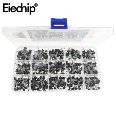 ☏ 600PCS TO-92 Transistor Kit 15 Valuex40pcs 2N2222 2N3904 2N3906 2N5401 2N5551 A1015 C1815 C945 S8050 S9012 S9013 S9015 S9018