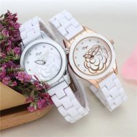 Camellia hot style new Korean brand ladies luminous quartz watch ceramic womens waterproof student