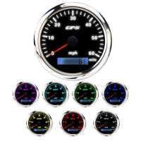 85MM GPS Marine Speedometer 0-30/Mile Tachometer with 7-Color Backlight Odometer for Boats Yachts Marine