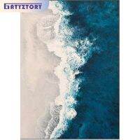 พิมพ์ S-Ocean Sea Waves Landscape Wall Art ภาพวาดผ้าใบสำหรับผู้ใหญ่ Home Decor Picture Paint Kit