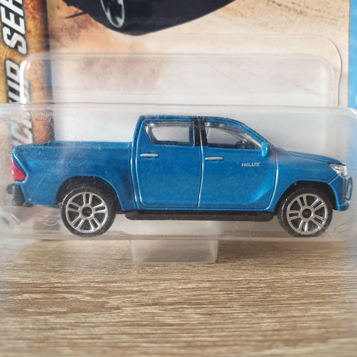 โมเดลรถเหล็ก-majorette-toyota-hilux-revo-pickup-series-blue-สีน้ำเงิน-โมเดลรถสะสม
