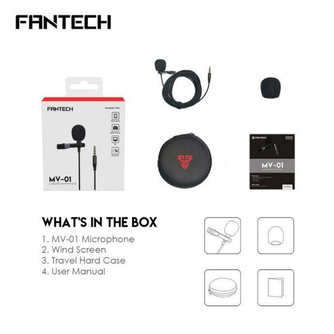 Fantech Mic Clip On Mv01 Lavalier Microphone Terbaik Dikelasnya ...