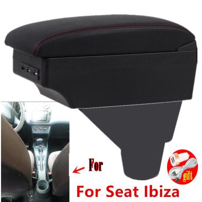 สำหรับที่นั่ง Ibiza ที่วางแขนคอนโซลกลางกล่องเก็บของเนื้อหาสำหรับ Ibiza 6J Ibiza 6L ที่วางแขนรถพร้อม USB