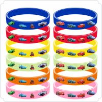 12 ชิ้น Disney Cars Lightning McQueen Party ขนาดเล็กของขวัญเด็กสร้อยข้อมือซิลิโคนสำหรับวันเกิดการ์ตูนรถของขวัญสำหรับผู้เข้าพักเด็ก-GDDD MALL