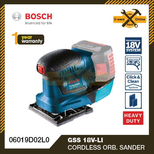 Bosch Cordless Sander GSS 18 V LI Professional Bosch Sander Random