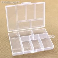 Compartment Sundries Storage Container Transparent Plastic Jewelry Rubber Band Storage Boxes for Home Office