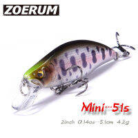 4.2กรัม5.1เซนติเมตรสร้อยตกปลาในประเทศญี่ปุ่น crankbait มินิโมโหจมโลกไฟประดิษฐ์ฮาร์ดประดิษฐ์ชุดการ