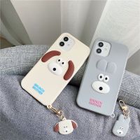 เคสโทรศัพท์ซิลิโคนนิ่มรูปกระต่ายฮิปฮอปสุนัขซน3มิติสำหรับ IPhone 14 Pro Max 14 Plus 13 12 Mini 11 XR XS Max SE 6S 7 8 Plus ฝาครอบกันกระแทกพร้อมจี้