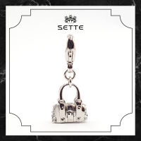 [SETTE] Handbag3 Charm For Pendant/Bracelet Silver 925 Rhodium Plated CZ - BTS1872-96/W [เซตเต้] จี้ชาร์มรูปกระเป๋าถือ3 ตัวเรือนเงิน 925 ชุบโรเดียม ประดับเพชร CZ