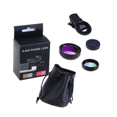 Lens Wide Angle 0 45X Macro Clip-on Camera No Dark Corners Optical Accessories Device Smartphone Tablet Cell Phones