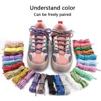 1Pair Round Colorful Shoelace Glitter White Shoelaces of Sneakers Metallic Shiny Gold Silver Flat Shoe Laces Sports Runnin Lace