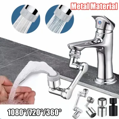 Metal Faucet Extender Universal Rotation Robotic Arm Tap Splash Filter for Kitchen Faucet Sprayer Saving Water Bubbler Nozzle