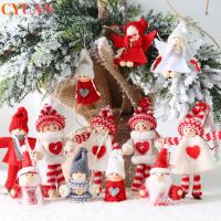 2pcs 2021 Christmas Ornament Doll Xmas Tree Decor Hanging Angel Faceless Doll Christmas Home Decorations Kids New Year Gift Noel