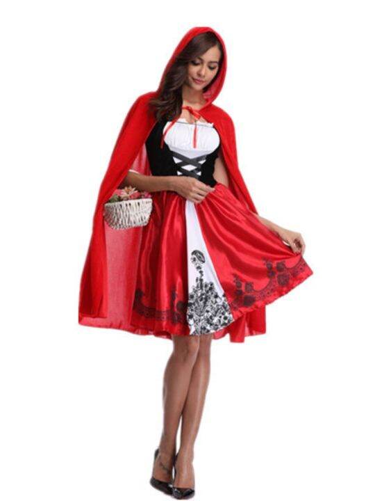 New Halloween costume Little Red Riding Hood cape cosplay uniform adult